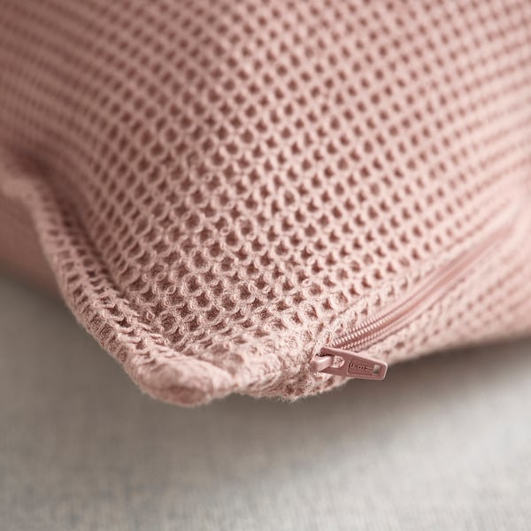 KLOTSTARR - KLOTSTARR Cushion cover, pale pink, 50x50 cm