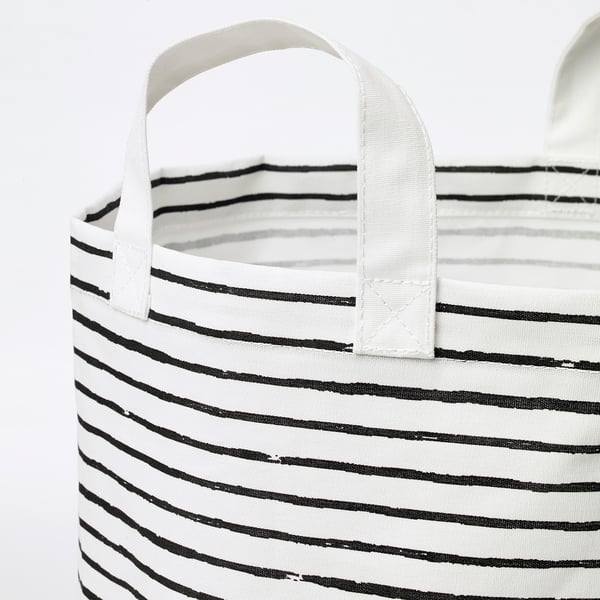 KLUNKA - Laundry bag, white/black, 60 l