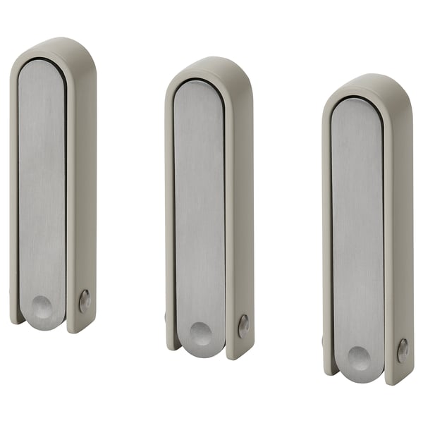 KLYKET folding hook, aluminium/beige, 3 pack