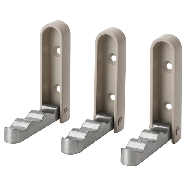 KLYKET folding hook, aluminium/beige, 3 pack