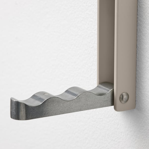 KLYKET folding hook, aluminium/beige, 3 pack