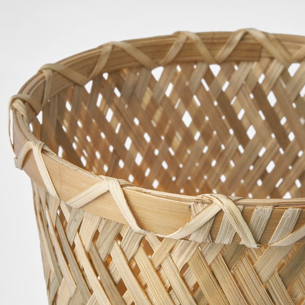 KLYNNON plant pot, handmade bamboo, 12 cm