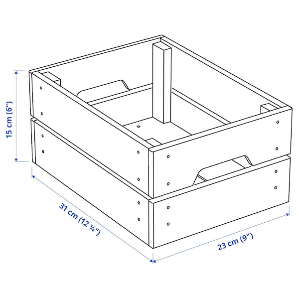 KNAGGLIG - Box, pine, 23x31x15 cm