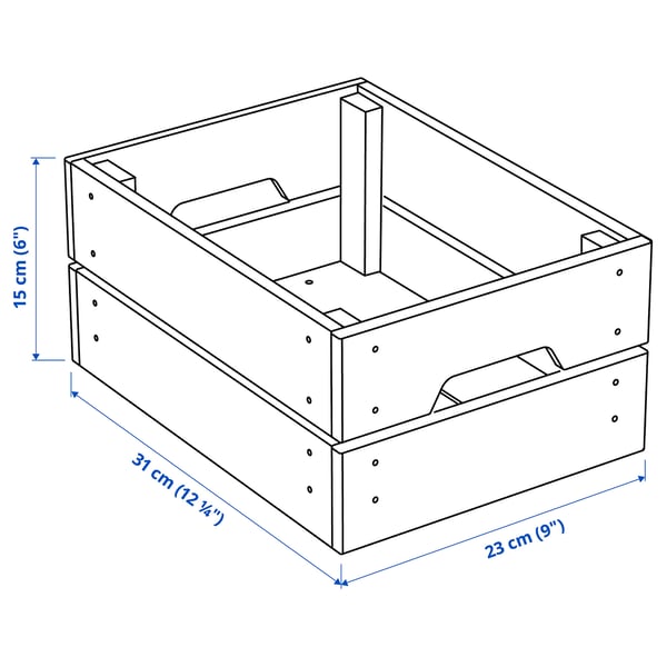 KNAGGLIG box, pine, 23x31x15 cm
