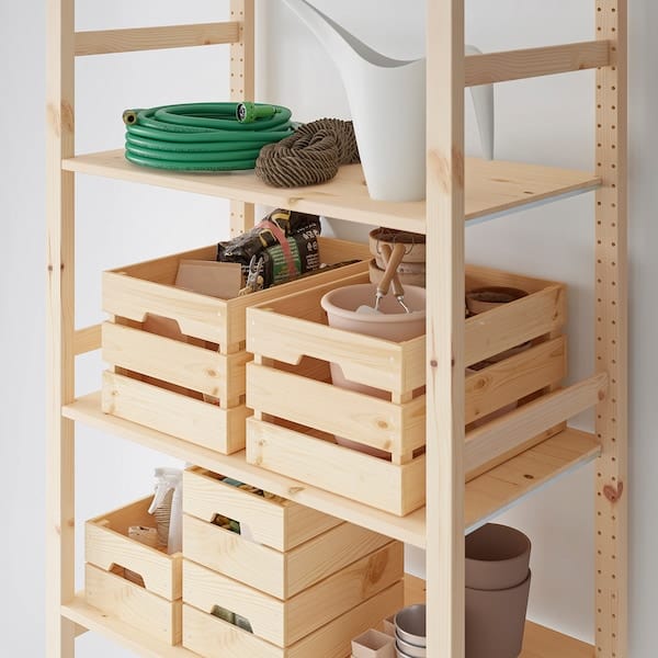 Ikea KNAGGLIG - Box, pine, 46x31x25 cm