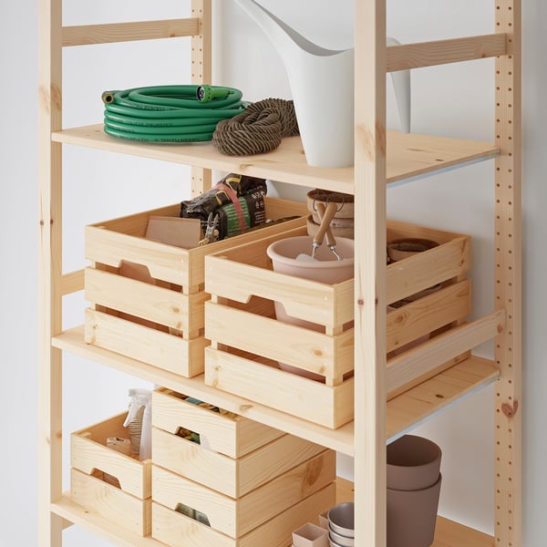 KNAGGLIG box, pine, 46x31x25 cm