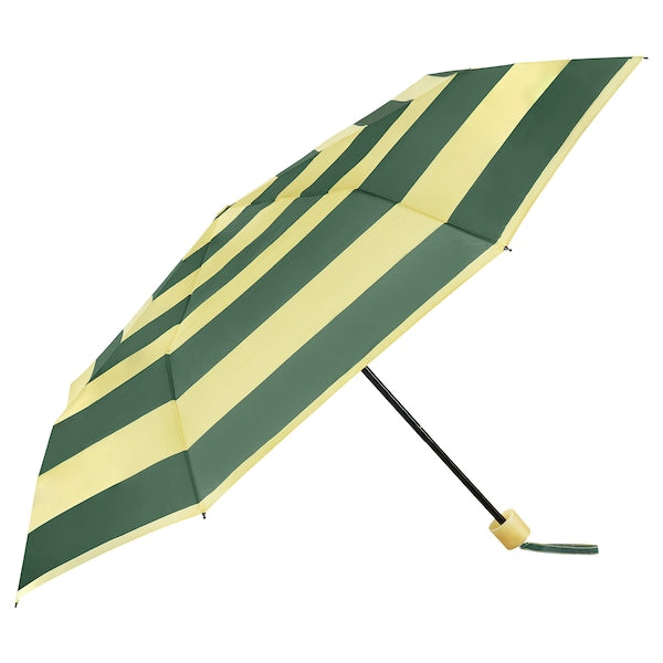 KNALLA - Umbrella, foldable green/stripe