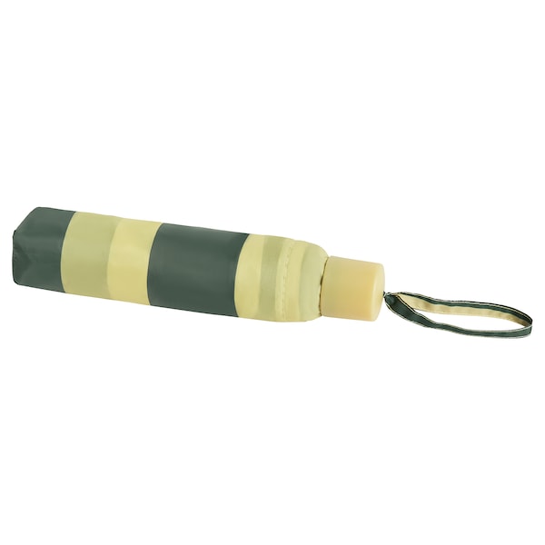 KNALLA - Umbrella, foldable green/stripe