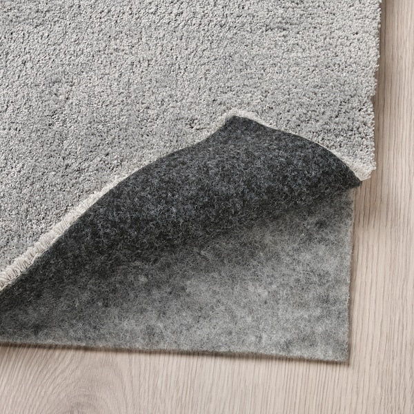 KNARDRUP - Rug, low pile, light grey, 80x150 cm