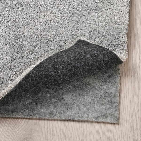 KNARDRUP rug, low pile, light grey, 160x230 cm