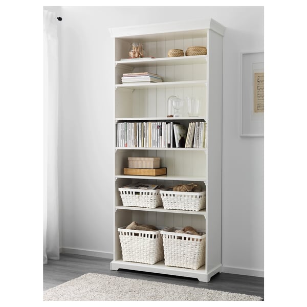 KNARRA - Basket, white, 38x29x16 cm
