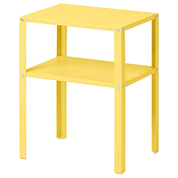 KNARREVIK - Bedside table, bright yellow, 37x28 cm