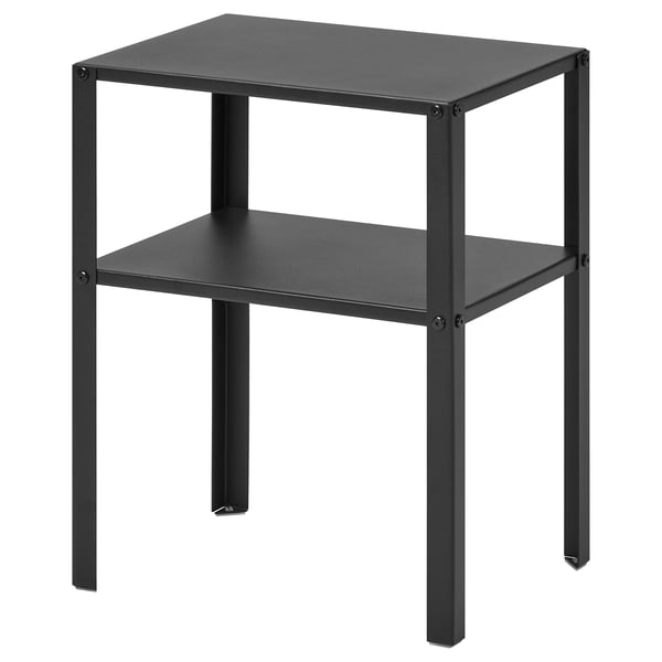 KNARREVIK - KNARREVIK Bedside table, black, 37x28 cm