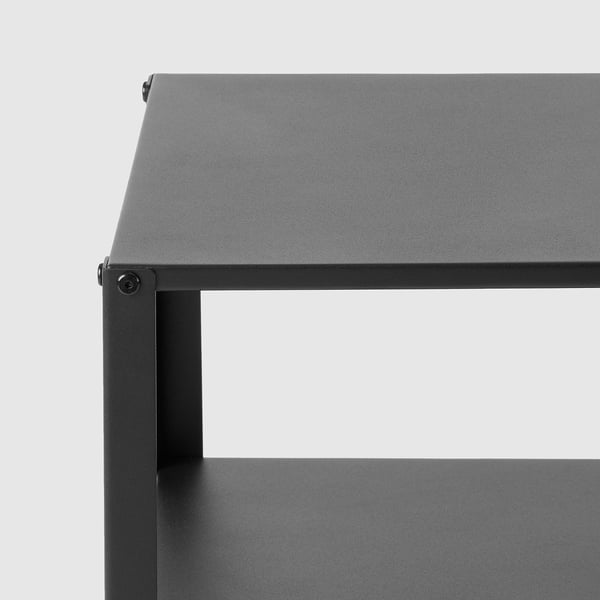 KNARREVIK bedside table, black, 37x28 cm