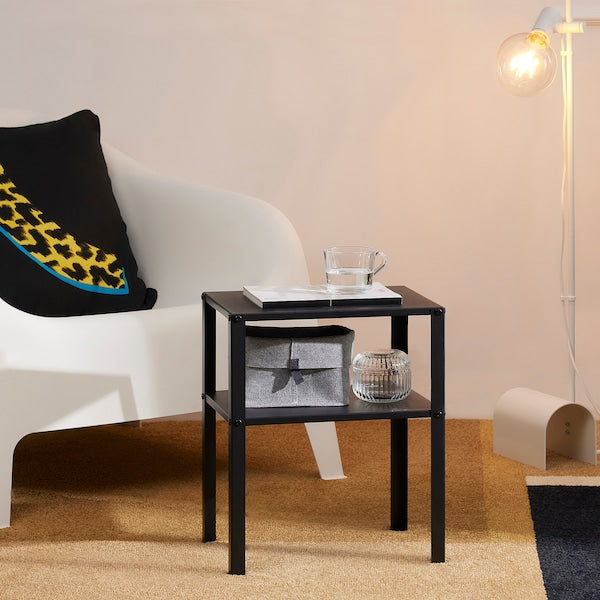 KNARREVIK - Bedside table, black, 37x28 cm