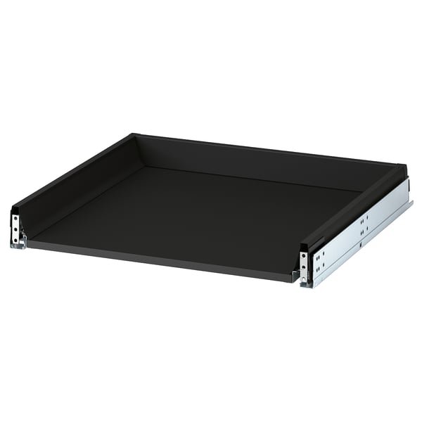 KNIVSHULT drawer, low, dark grey, 60x60 cm