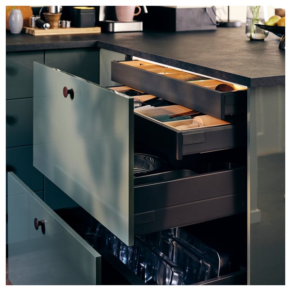 KNIVSHULT drawer, medium, dark grey, 40x37 cm