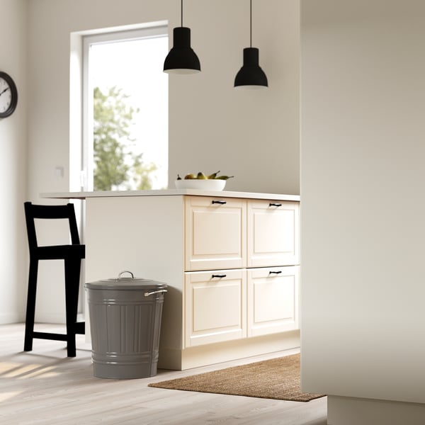 KNODD bin with lid, grey, 40 l