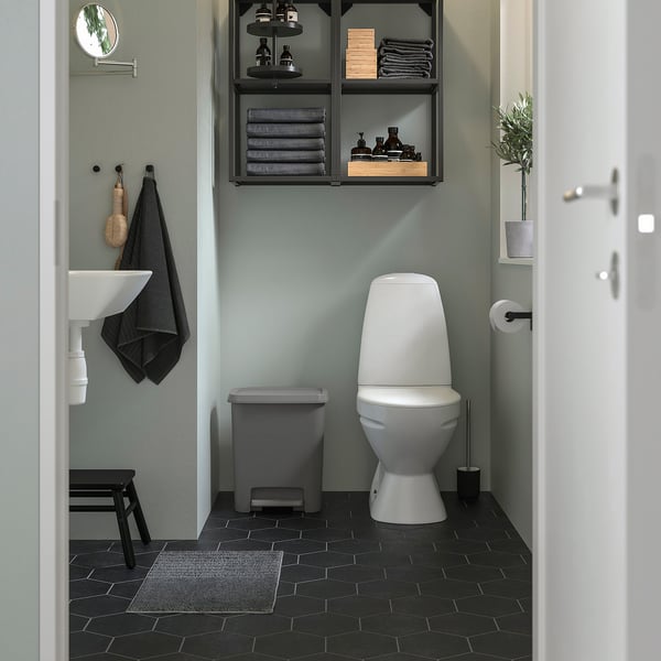 KNÖCKLA pedal bin, dark grey, 25 l