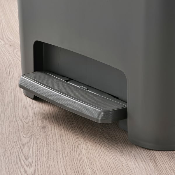 KNÖCKLA - KNÖCKLA Pedal bin, dark grey, 25 l