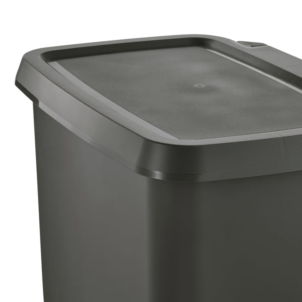 KNÖCKLA - KNÖCKLA Pedal bin, dark grey, 25 l