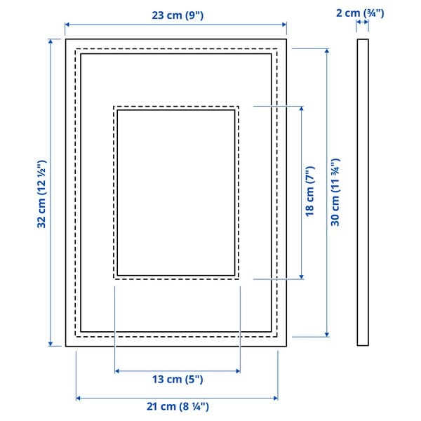 Ikea KNOPPÄNG - Frame, white, 21x30 cm
