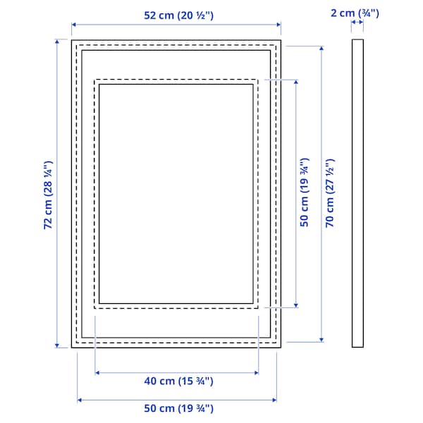 Ikea KNOPPÄNG - Frame, white, 50x70 cm