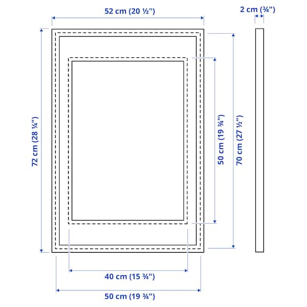 KNOPPÄNG - Frame, white, 50x70 cm