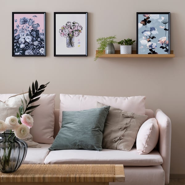 KNOPPÄNG frame, black, 40x50 cm