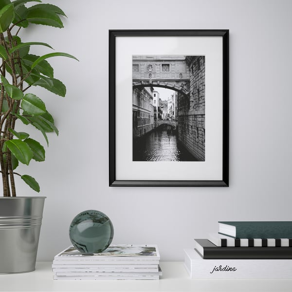 KNOPPÄNG frame, black, 30x40 cm