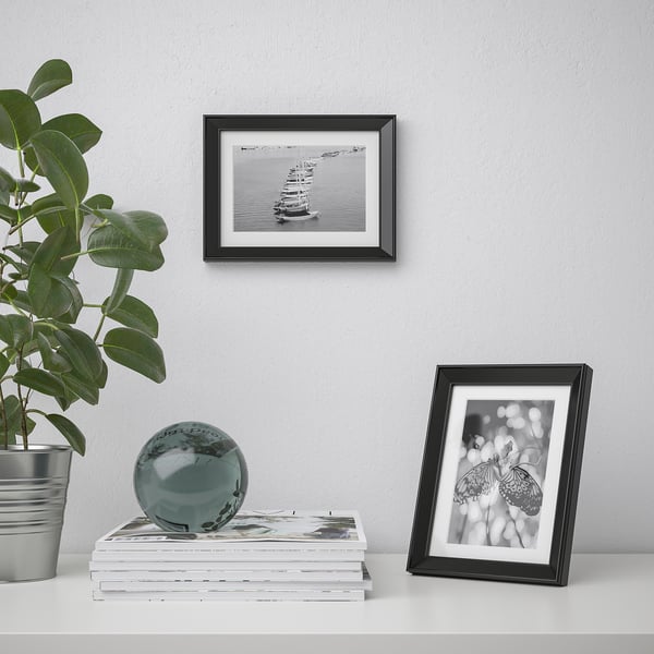 KNOPPÄNG frame, black, 13x18 cm