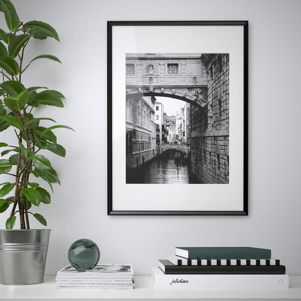 KNOPPÄNG frame, black, 50x70 cm