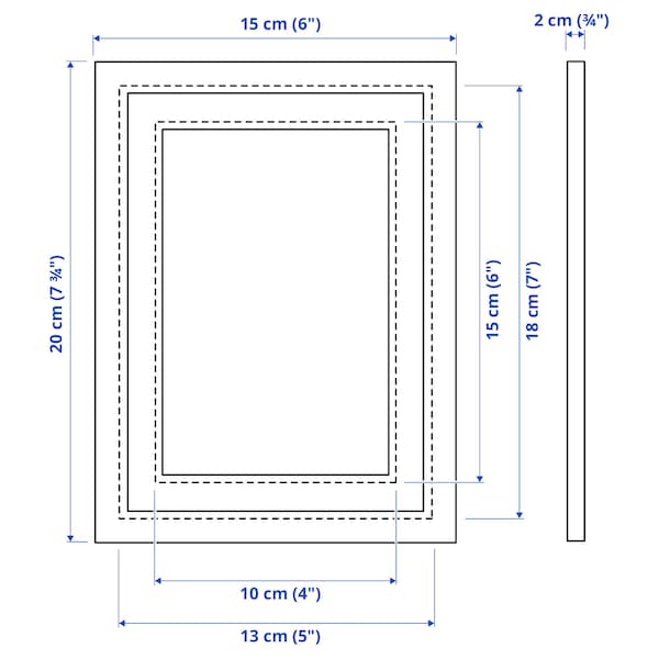 Ikea KNOPPÄNG - Frame, black, 13x18 cm