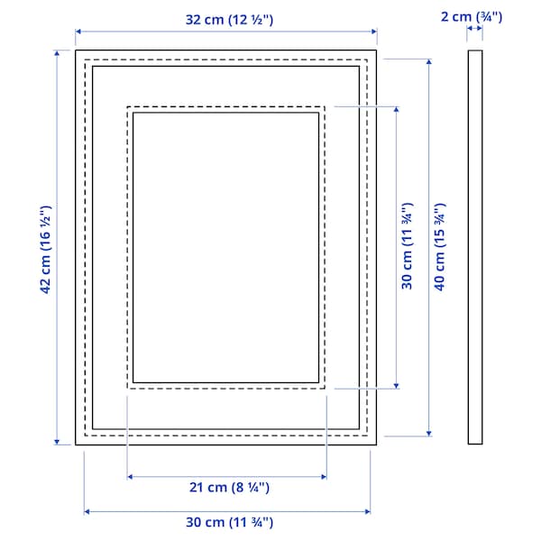 Ikea KNOPPÄNG - Frame, black, 30x40 cm