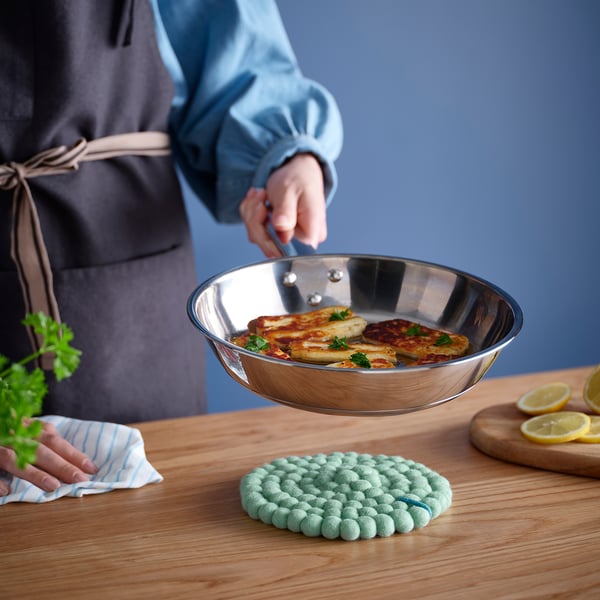 KNORRHAJ pot stand, light green, 18 cm
