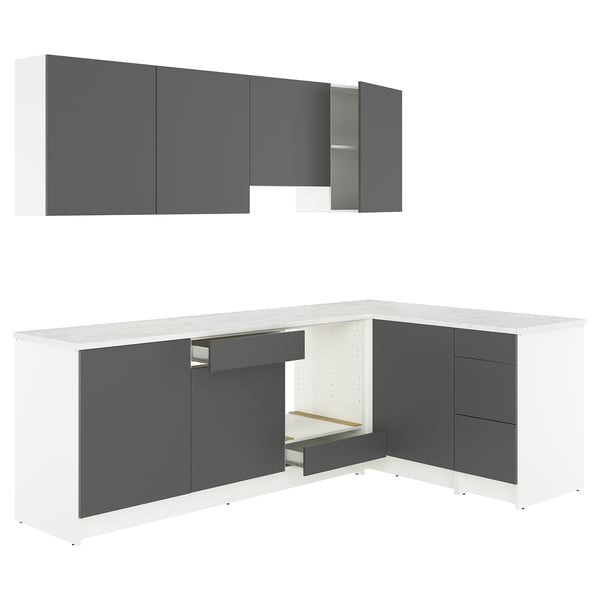 KNOXHULT corner kitchen, dark grey