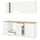 KNOXHULT - Kitchen, white frame, 220x61x220 cm - Wall unit height: 75 cmBase cabinet height: 90 cmWidth: 220.0 cmHeight: 220.0 cmSystem depth: 61.0 cm
