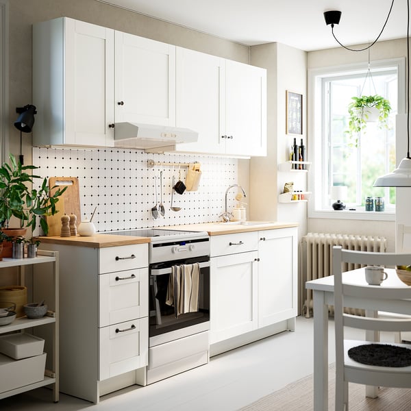 KNOXHULT - KNOXHULT Kitchen, white frame, 220x61x220 cm