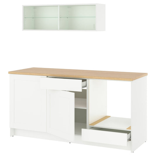 KNOXHULT kitchen, white frame, 180.0x220.0x61.0 cm