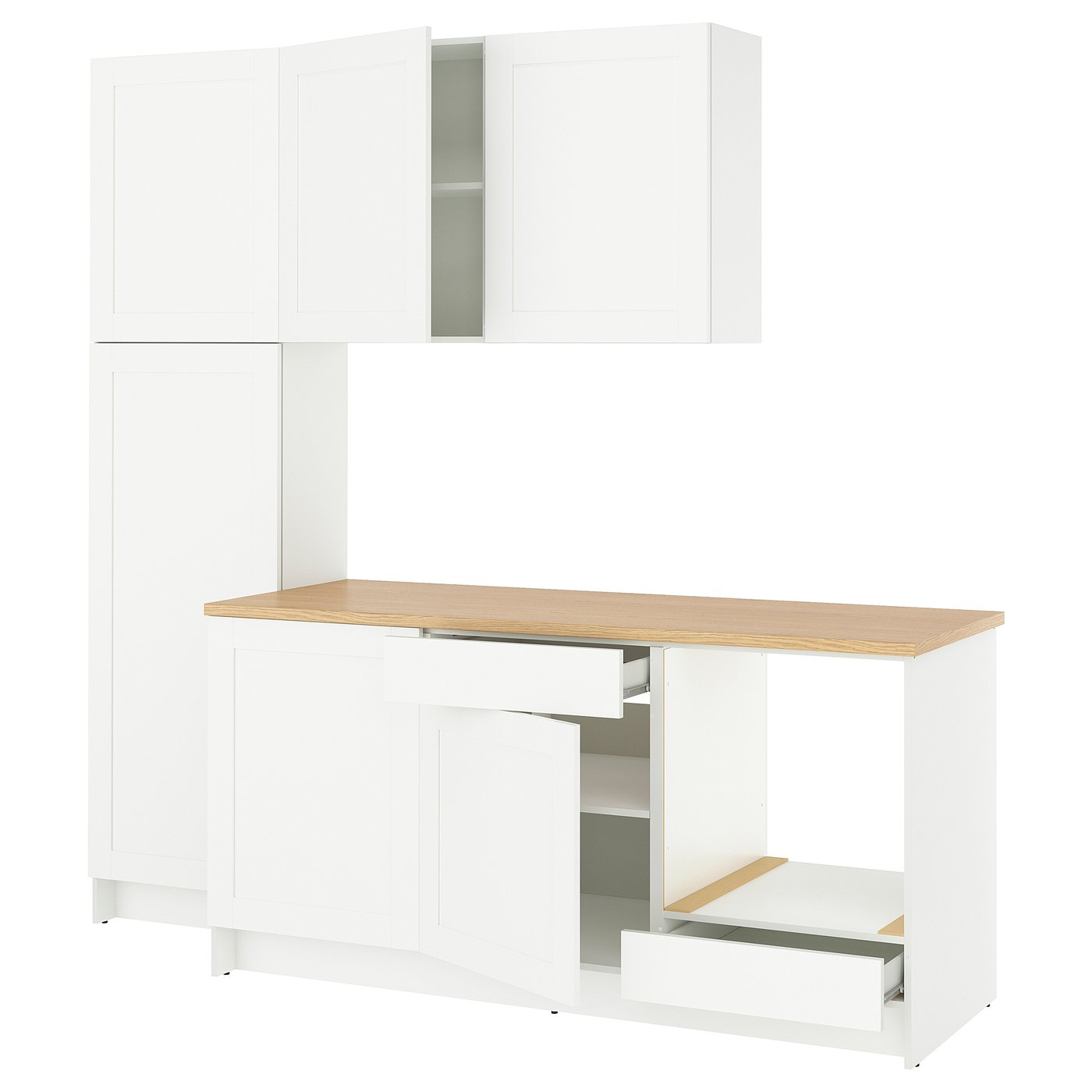 KNOXHULT kitchen, white frame, 240.0x220.0x61.0 cm