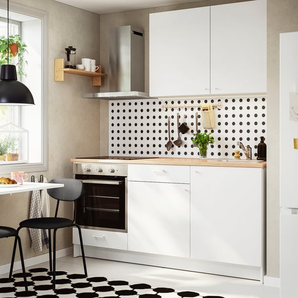 KNOXHULT kitchen, white, 180x61x220 cm