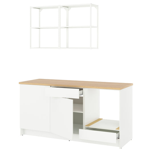 KNOXHULT kitchen, white, 180x61x220 cm