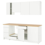 KNOXHULT kitchen, white, 220x61x220 cm