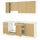 KNOXHULT - Kitchen, oak effect, 220x61x220 cm - Wall unit height: 75 cmBase unit height: 90 cmWidth: 220.0 cmHeight: 220.0 cmSystem depth: 61.0 cm