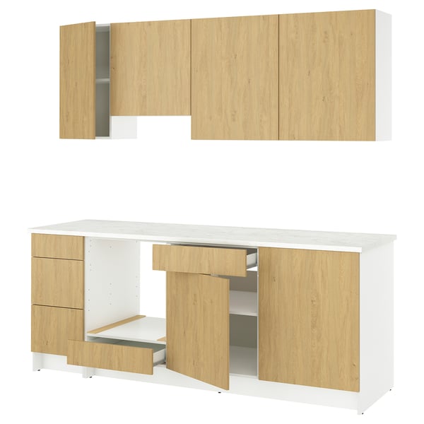 KNOXHULT kitchen, oak effect, 220x61x220 cm