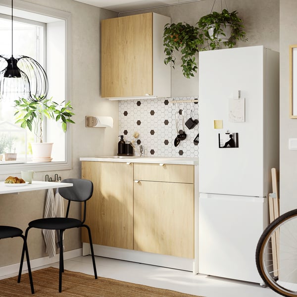 KNOXHULT kitchen, oak effect, 120x61x220 cm