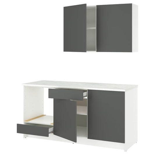 KNOXHULT Kitchen, dark gray, 180x61x220 cm