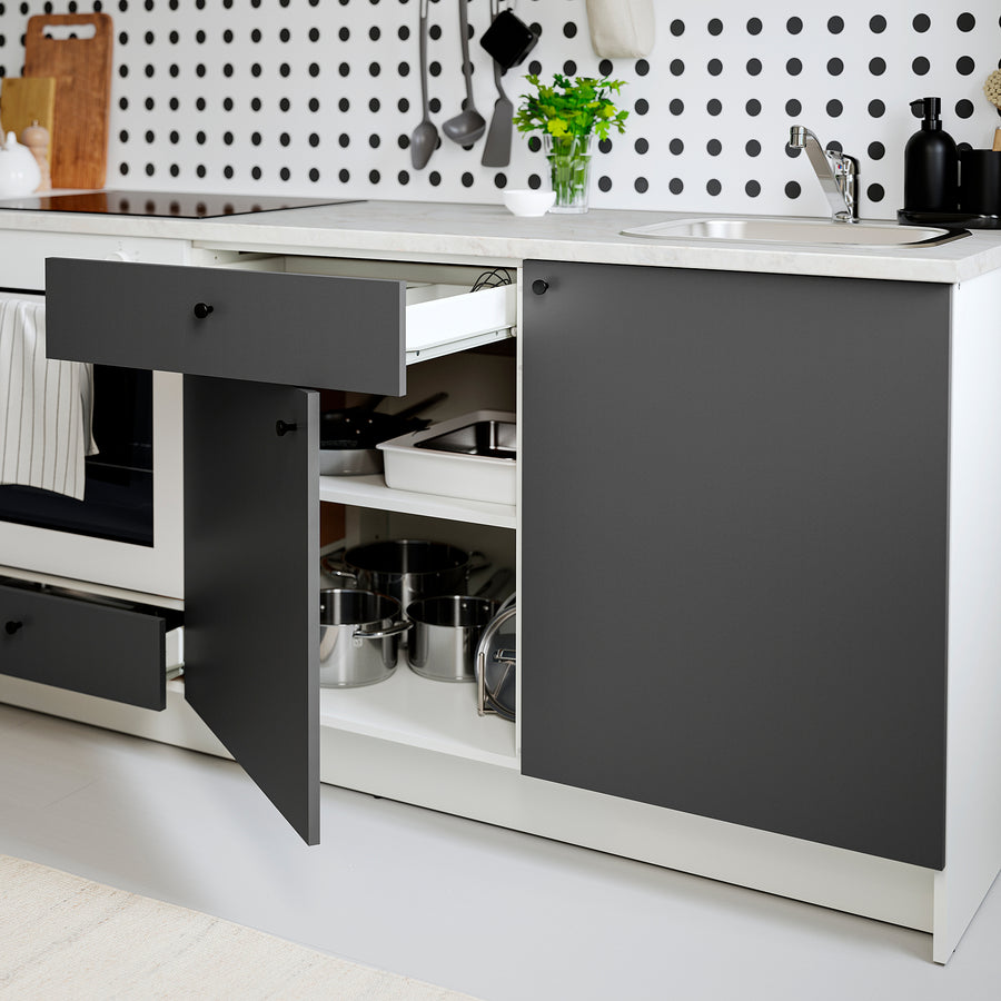 KNOXHULT kitchen, dark grey, 180x61x220 cm