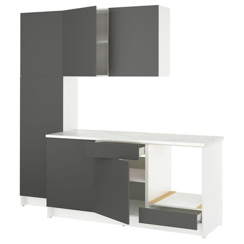 KNOXHULT kitchen, dark grey, 240x61x220 cm