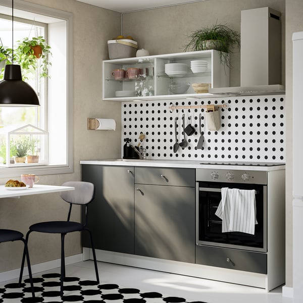KNOXHULT kitchen, dark grey, 180x61x220 cm